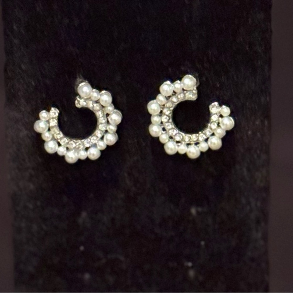 Elegant Silver and Pearl Earrings
